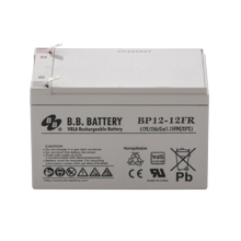 12V 12Ah Battery, Sealed Lead Acid battery (AGM), B.B. Battery BP12-12FR,  VdS, flame retardant, replaces