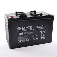 12V 110Ah Battery, Sealed Lead Acid battery (AGM), B.B. Battery MPL110-12  H, 330x173x212 mm (LxWxH), Terminal I2 (Insert M6)