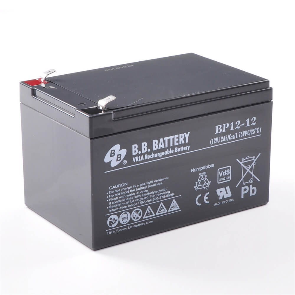 12V 12Ah battery, Sealed Lead Acid battery (AGM), B.B. Battery BP12-12