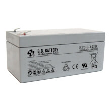 12V 3.6Ah Battery, Sealed Lead Acid battery (AGM), B.B. Battery BP3.6-12FR, 134x67x60 mm (LxWxH), Terminal T2 Faston 250 (6,3 mm)