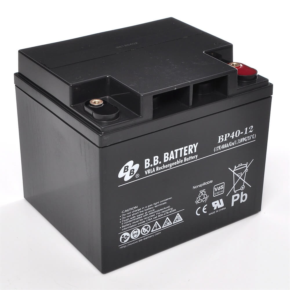 12V 40Ah Battery, Sealed Lead Acid battery (AGM), B.B. Battery BP40-12